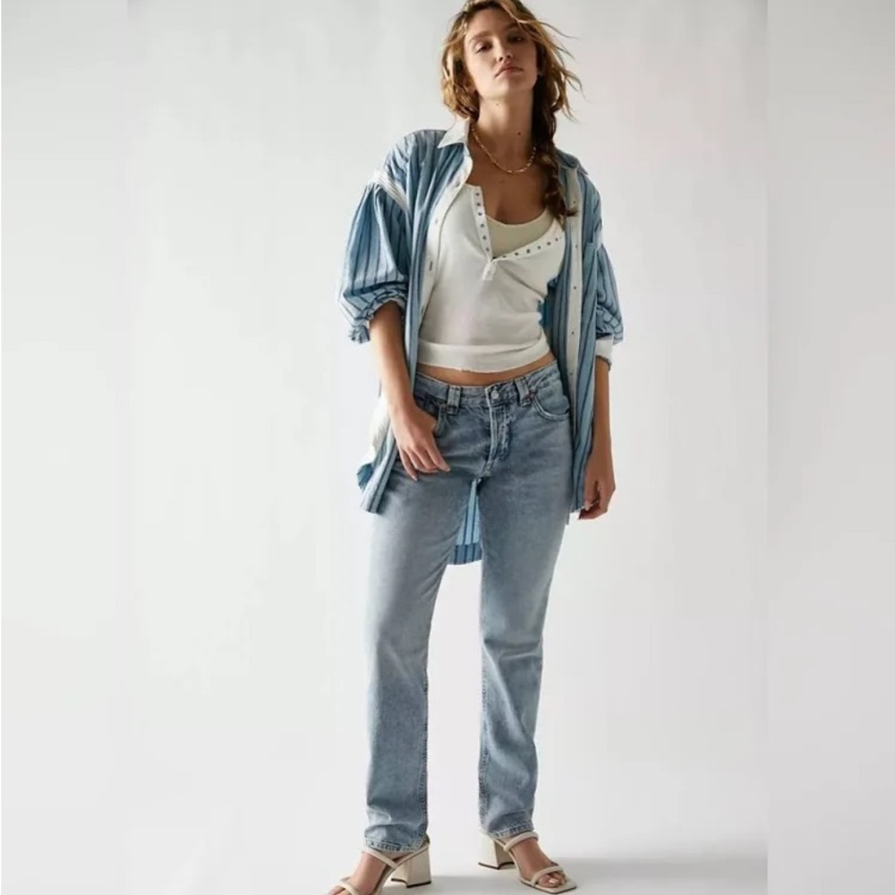 Free People We The Free Crvy Siren Low Rise Straight Leg Jean NWT